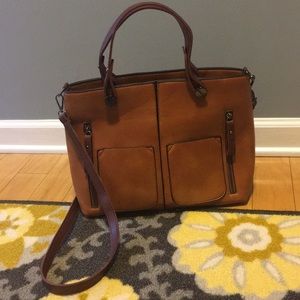 Ivy & Fig Large Capacity Brown Handbag Purse